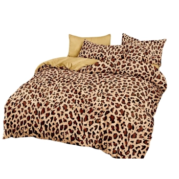 Pościel 160x200 bawełna satynowa panterka PK733 z prześcieradłem